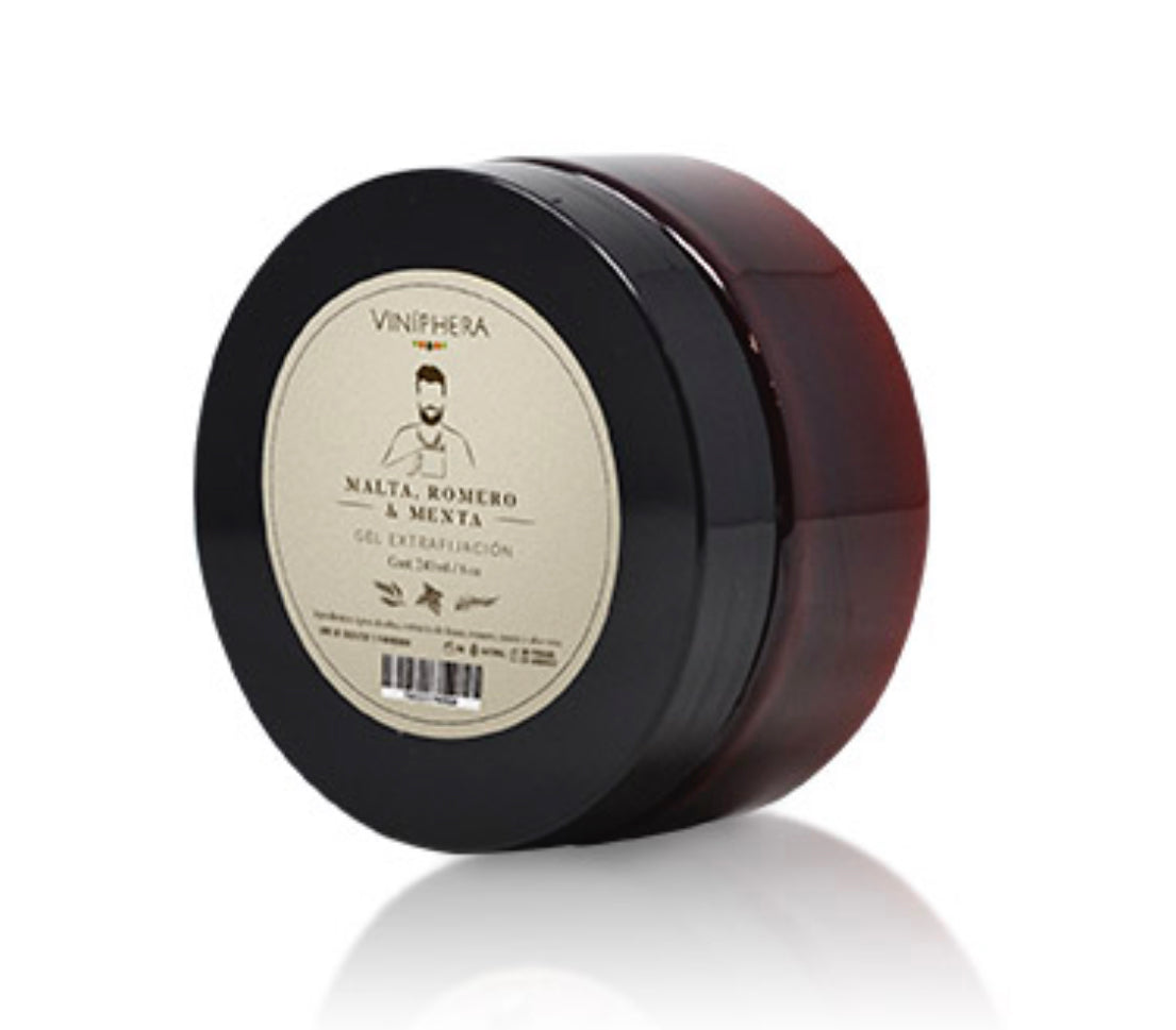Gel extra fijación / crema para peinar para caballero Malta y Romero tarro 8oz/240ml