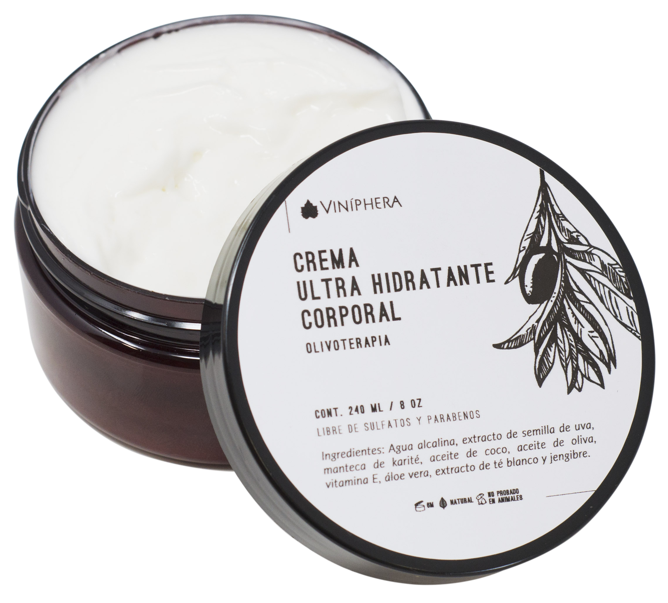 Crema ultra hidratante de Oliva 240 ml/ 8 oz
